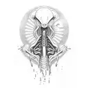 alien smoking marijuana tattoo design idea