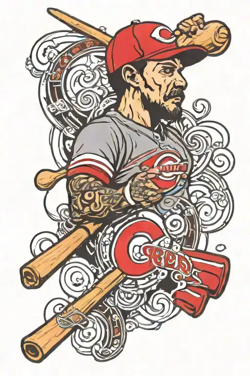 CINCINNATI reds sleave tattoo tattoo design idea