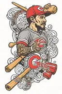 CINCINNATI reds sleave tattoo tattoo design idea