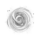 A spiral galaxy with the phrase 'live a life you will remember' incorporated in it tattoo design idea