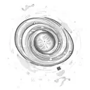 A spiral galaxy with the phrase 'live a life you will remember' incorporated in it tattoo design idea