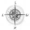 A sketch of a compass with the phrase 'live a life you will remember' tattoo design idea