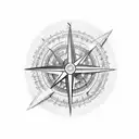 A sketch of a compass with the phrase 'live a life you will remember' tattoo design idea