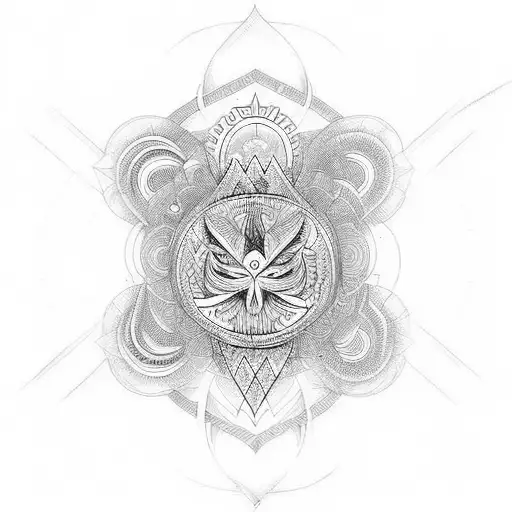 Full Back Chakra tattoo design idea