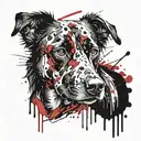 dog memorial tattoo design idea