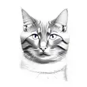 cats can stare at kings or even scratch tattoo design idea