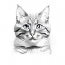 cats can stare at kings or even scratch tattoo design idea