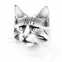 cats can stare at kings or even scratch tattoo design idea