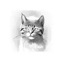 cat scratching a king tattoo design idea