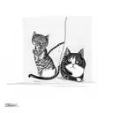 cat scratching a king tattoo design idea