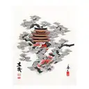 samurai with cherry blossom tree tattoo design idea