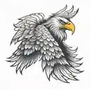 eagle wings tattoo design idea