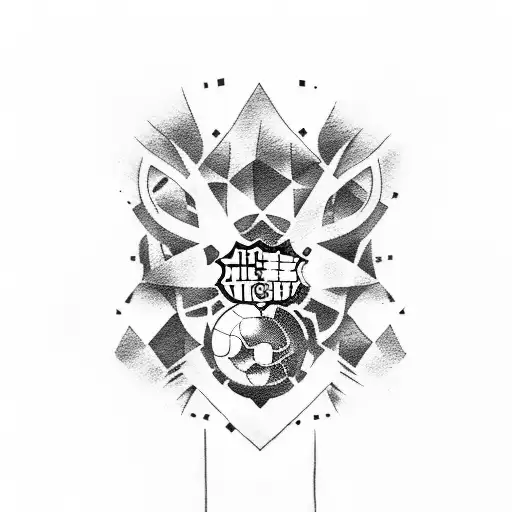 Messi Barcelona tattoo design idea