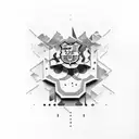 Messi Barcelona tattoo design idea