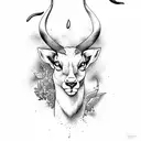 springbok tattoo design idea