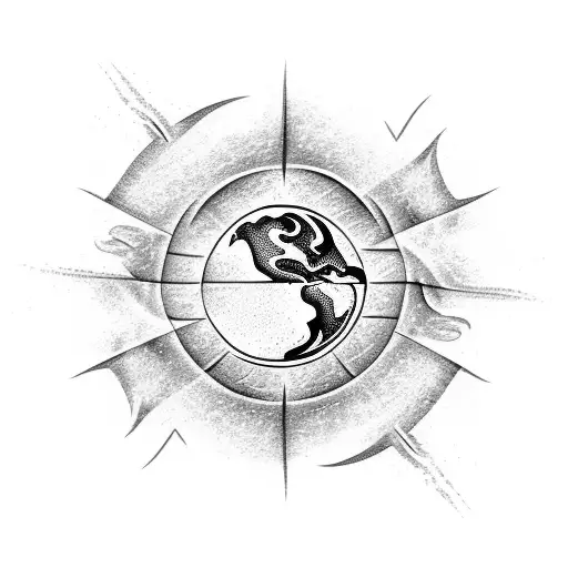 fire, earth, wind, water tattoo design idea
