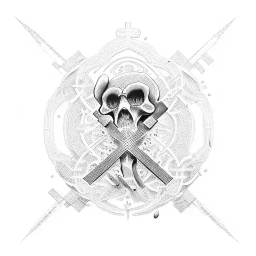 cross and floers with the word if you go i want to go with you tattoo design idea