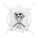 cross and floers with the word if you go i want to go with you tattoo design idea