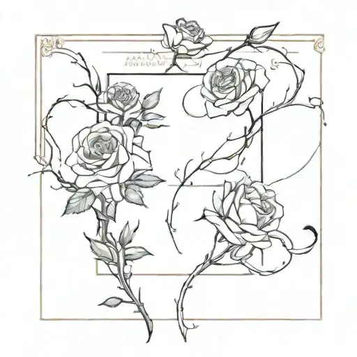 a court of thorns and roses book open in front tattoo design idea