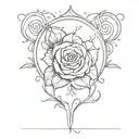 a court of thorns and roses book open in front tattoo design idea