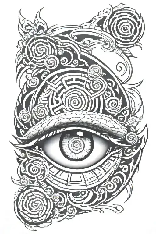 naruto rinnegan eyes tattoo design idea