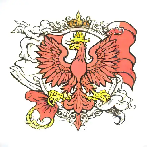 polish flag tattoo design idea