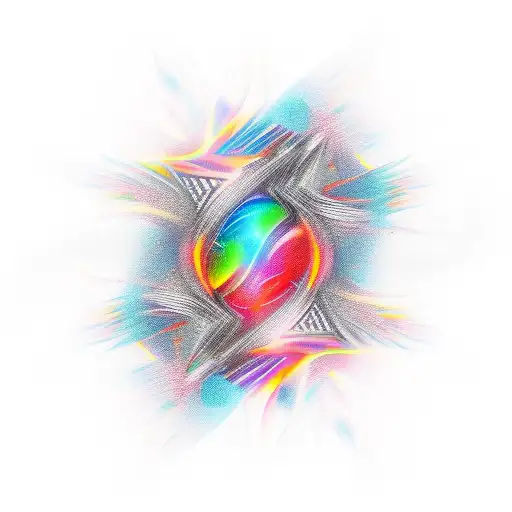 Abstract flames tattoo design idea