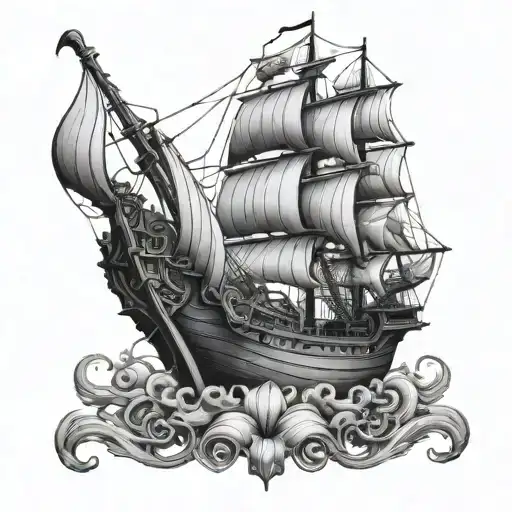 ship of theseus tattoo design idea