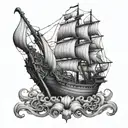ship of theseus tattoo design idea