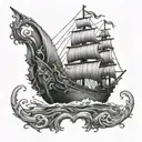 ship of theseus tattoo design idea