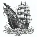 ship of theseus tattoo design idea