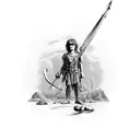 david and goliath tattoo design idea