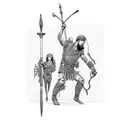 david and goliath tattoo design idea