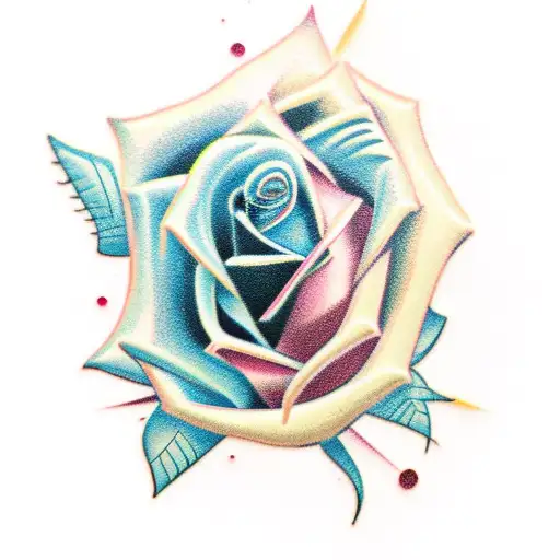 Rose design for elbow tattoo design idea