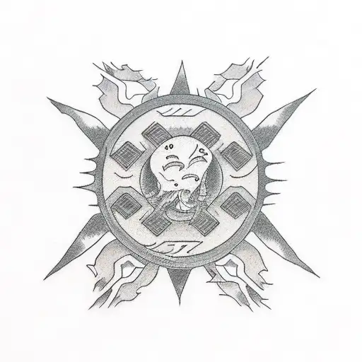 Jdm car Moves out of the sun tattoo design idea