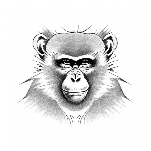 monkey tattoo design idea