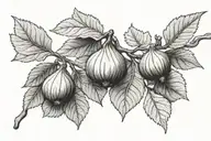 fig branch with figs tattoo design idea