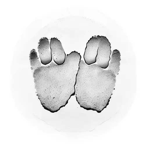 great Dane paw Print with the name Brady fading inside the print tattoo design idea
