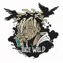 juice wrld 999 tattoo design idea