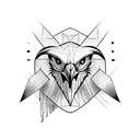 Hawk with Axe in claw tattoo design idea