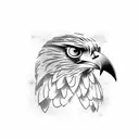 Hawk with Axe tattoo design idea
