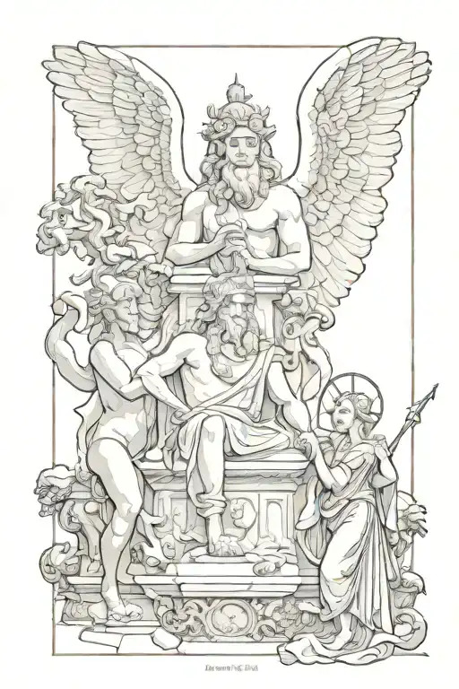 Mythology and present day tattoo design idea