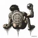 Album cover of Catch 33 by Meshuggah - made to fit a human leg tattoo design idea