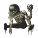 Album cover of Catch 33 by Meshuggah - made to fit a human leg tattoo design idea