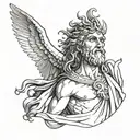 dio greco Roman mythological tattoo design idea