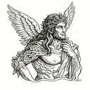 dio greco Roman mythological tattoo design idea