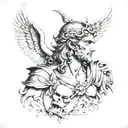 dio greco Roman mythological tattoo design idea