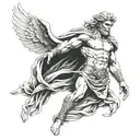 dio greco Roman mythological tattoo design idea