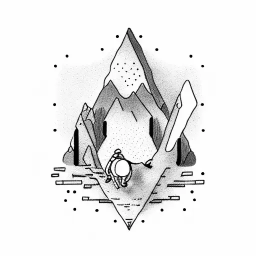 a set of 30 small doodles related to climbing, minimalistic, fun, funky, simple  tattoo design idea