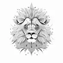 Lion with beard man tattoo design idea